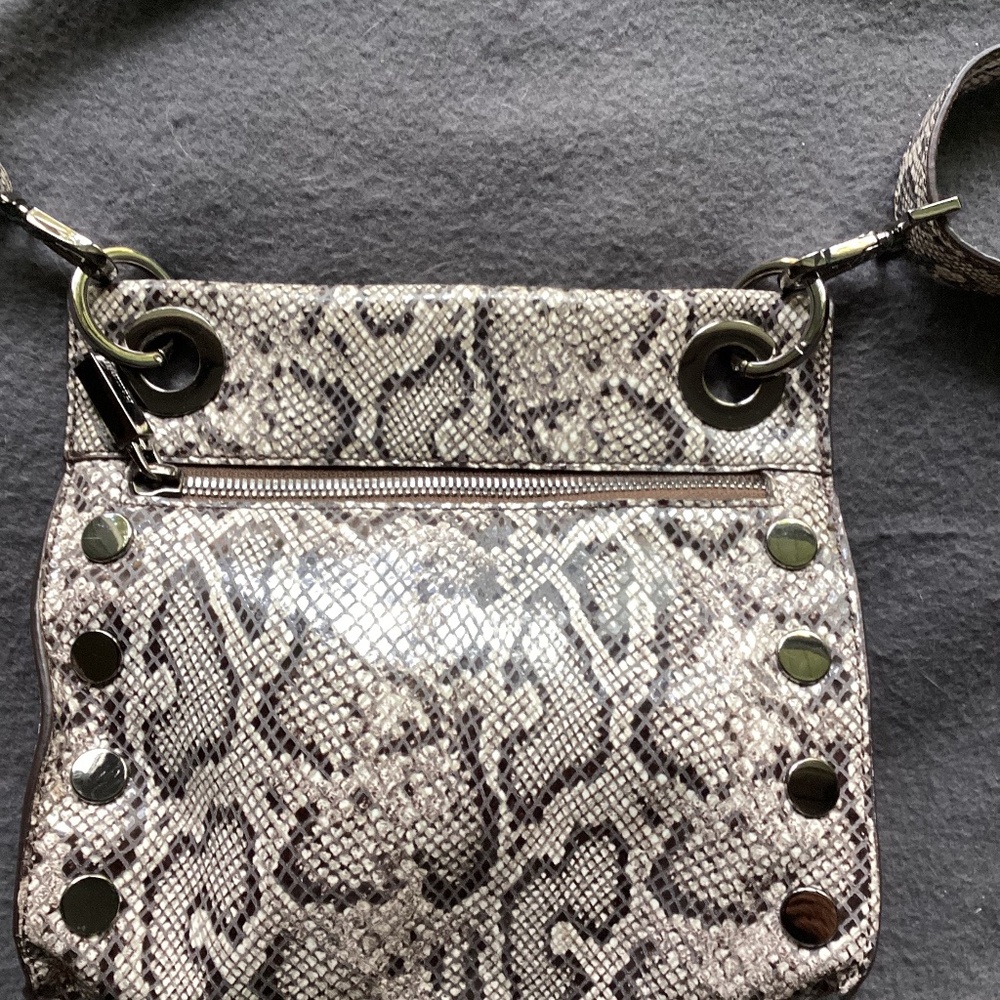 Hammitt Tony Limestone Small Snake Embossed Crossbody Handbag Adjustable Strap